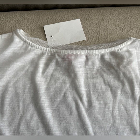 Desigual Women’s Asymmetrical Short Sheer Sleeve Tee - Made in Spain - L - Picture 8 of 11